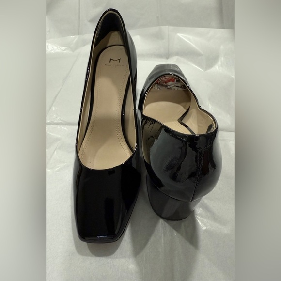 Marc Fisher LTD Black Patent Leather Pumps Women’s 8.5M | Square Toe Block Heel - Picture 7 of 7